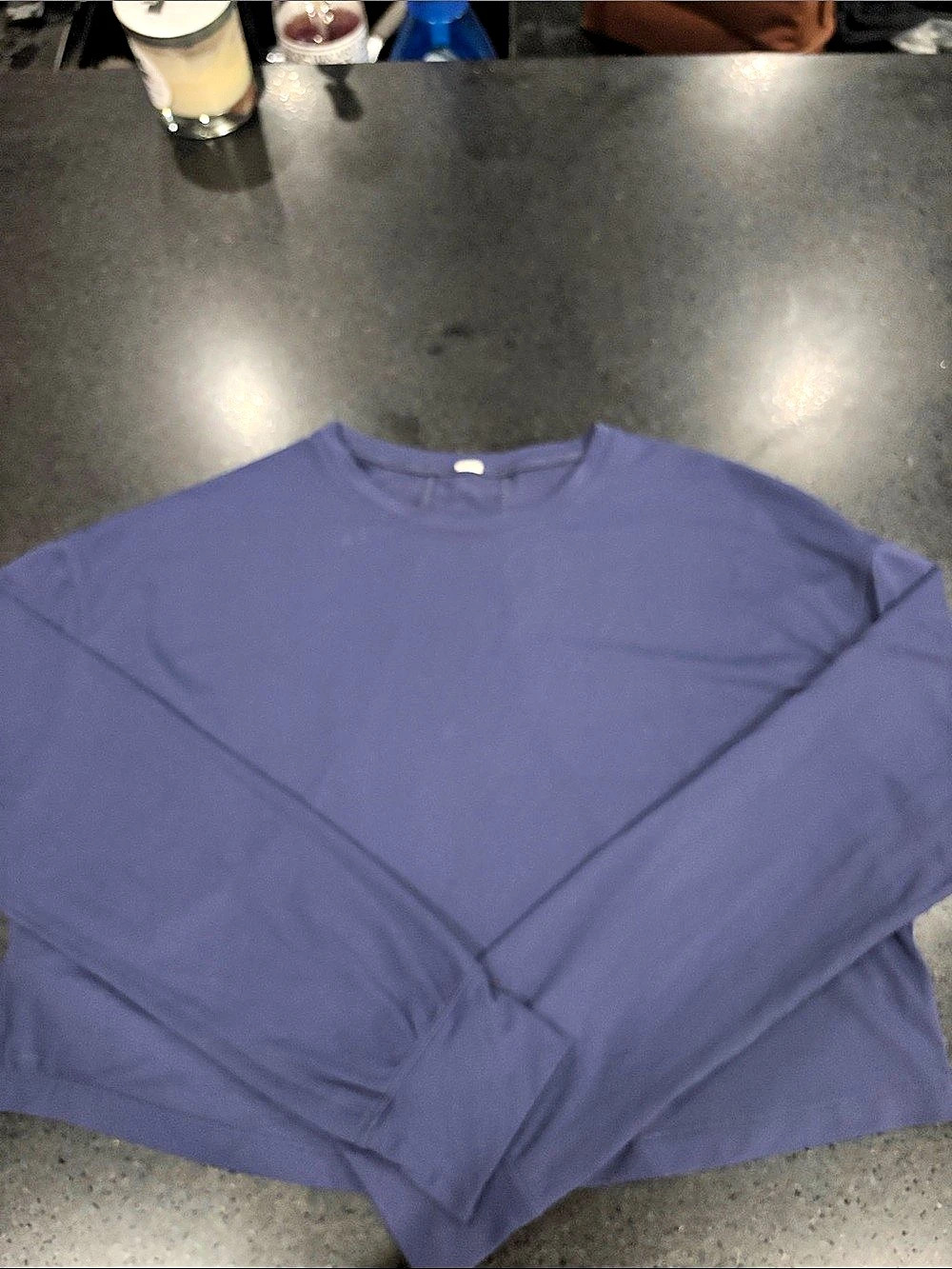 lululemon Performance Crop Long Sleeve Shirt Purple/Blue